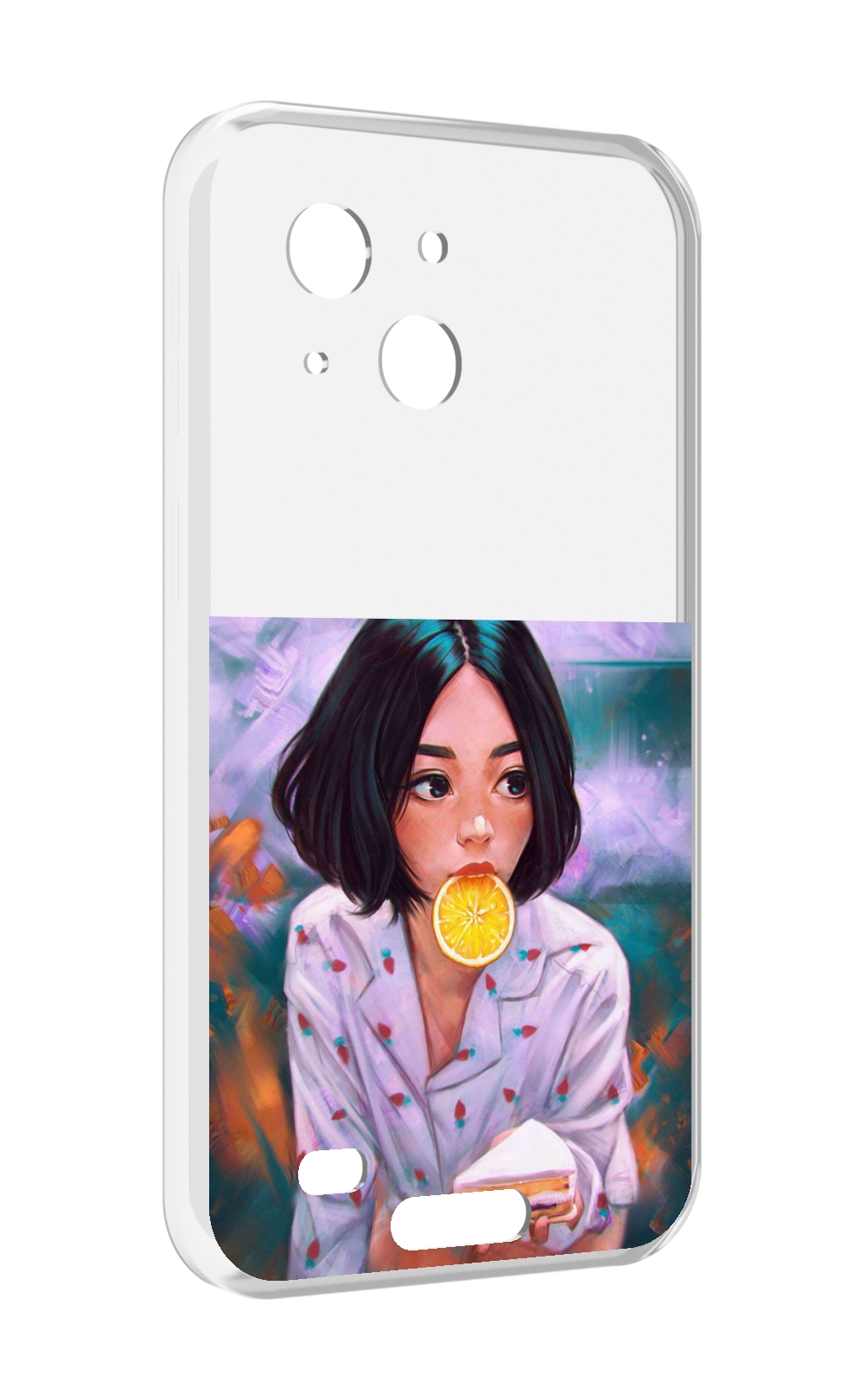 

Чехол MyPads девушка-с-чизкейком женский для Oukitel WP20 / WP20 Pro, Прозрачный, Tocco