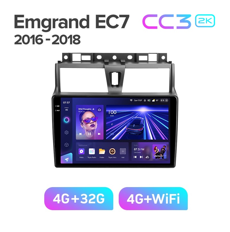Магнитола TEYES GEELY EMGRAND EC7 2016-2018 г CC3 2K 432ГБ 3389000₽