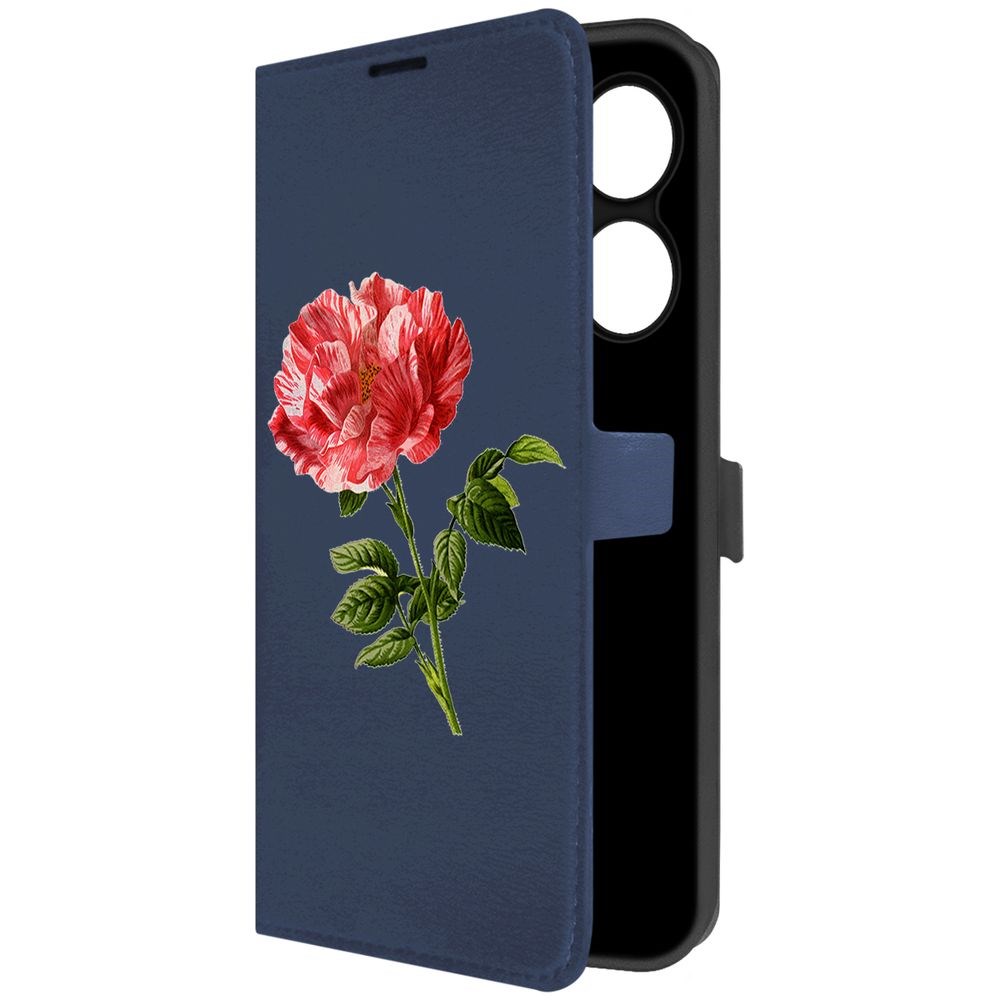 

Чехол-книжка Krutoff Eco Book для INFINIX Hot 40 Pro Рисованная роза (синий)