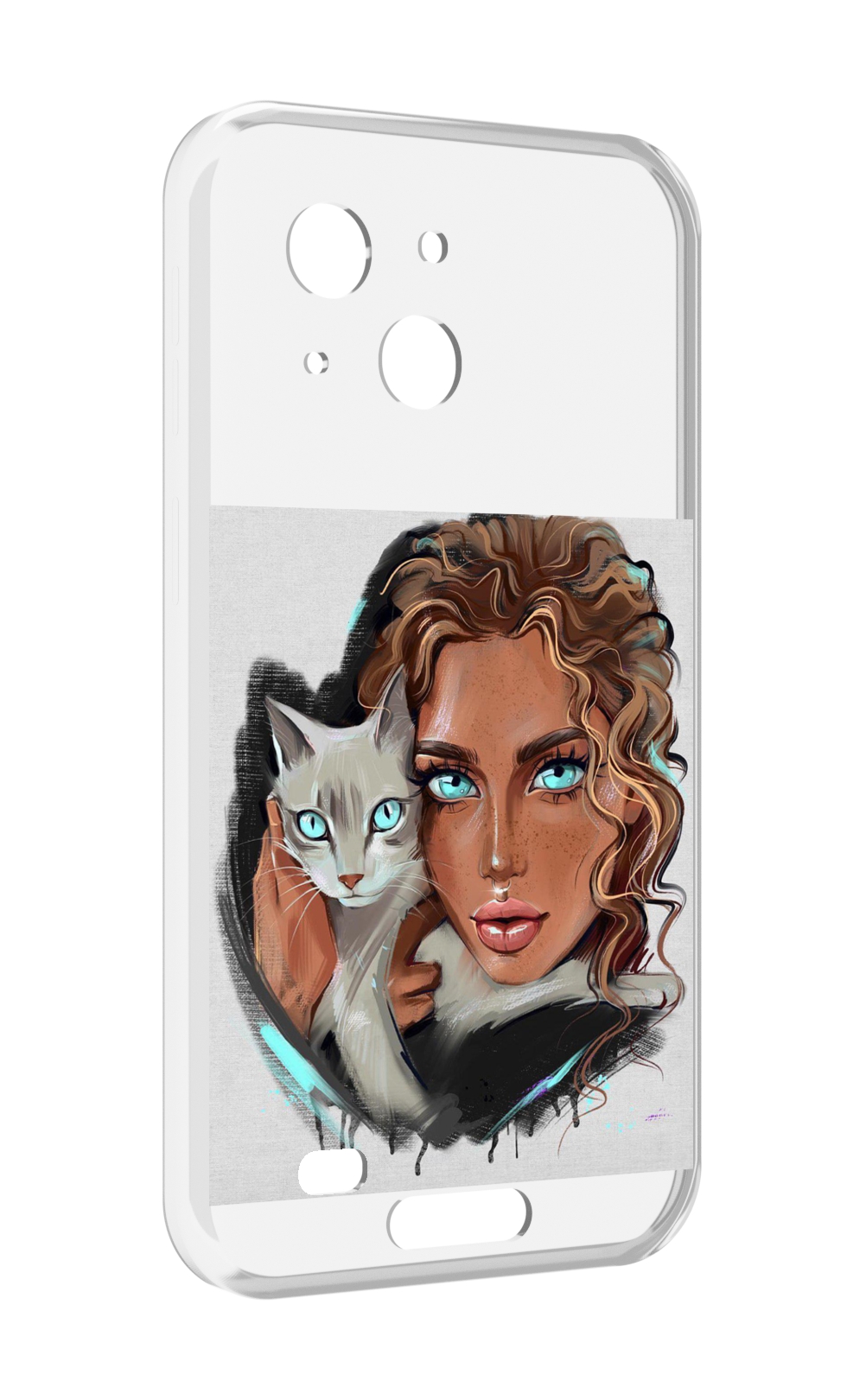 

Чехол MyPads девушка-с-котом-голубые-глаза женский для Oukitel WP20 / WP20 Pro, Прозрачный, Tocco