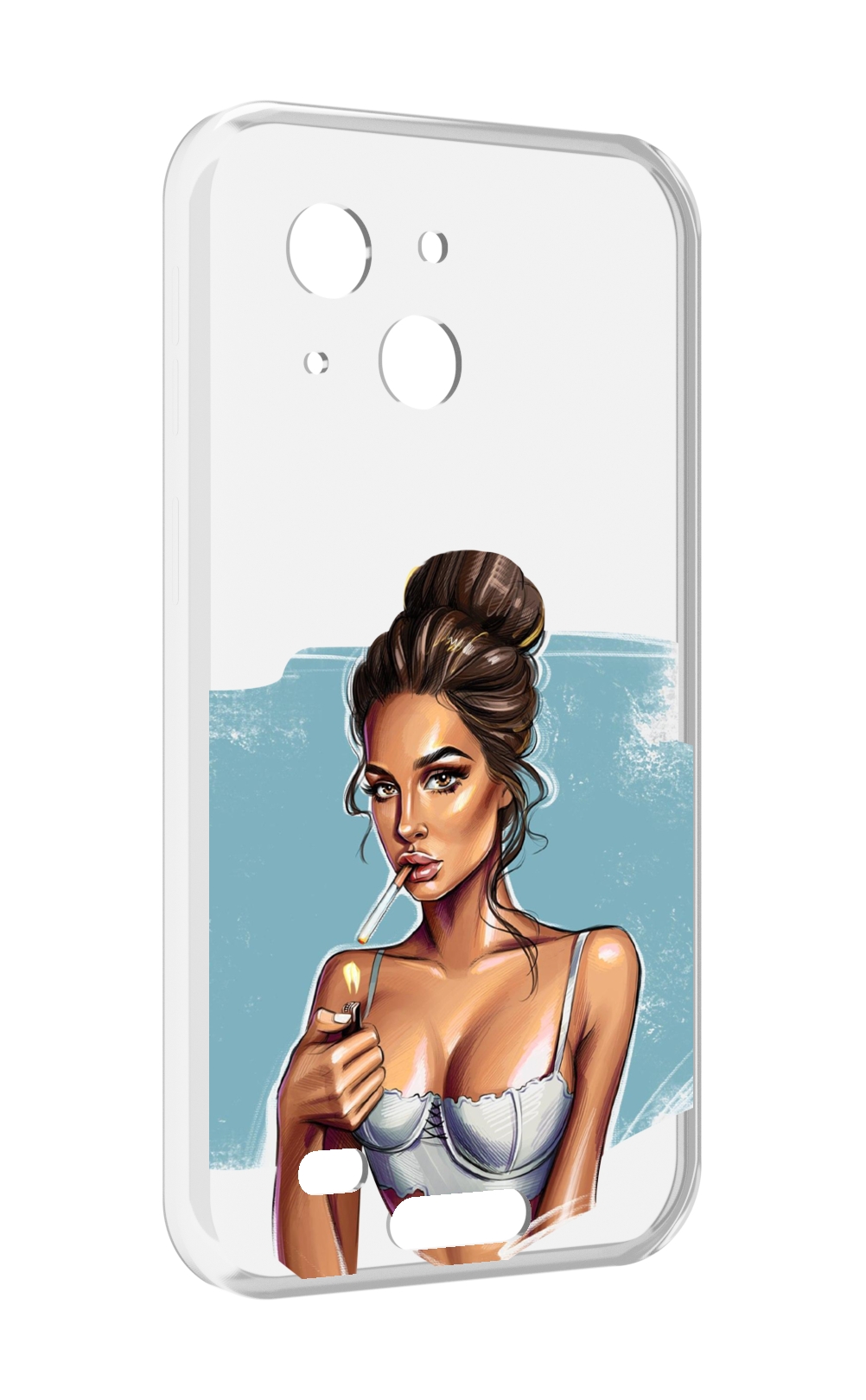 

Чехол MyPads девушка-с-зажигалкой для Oukitel WP20 / WP20 Pro, Прозрачный, Tocco