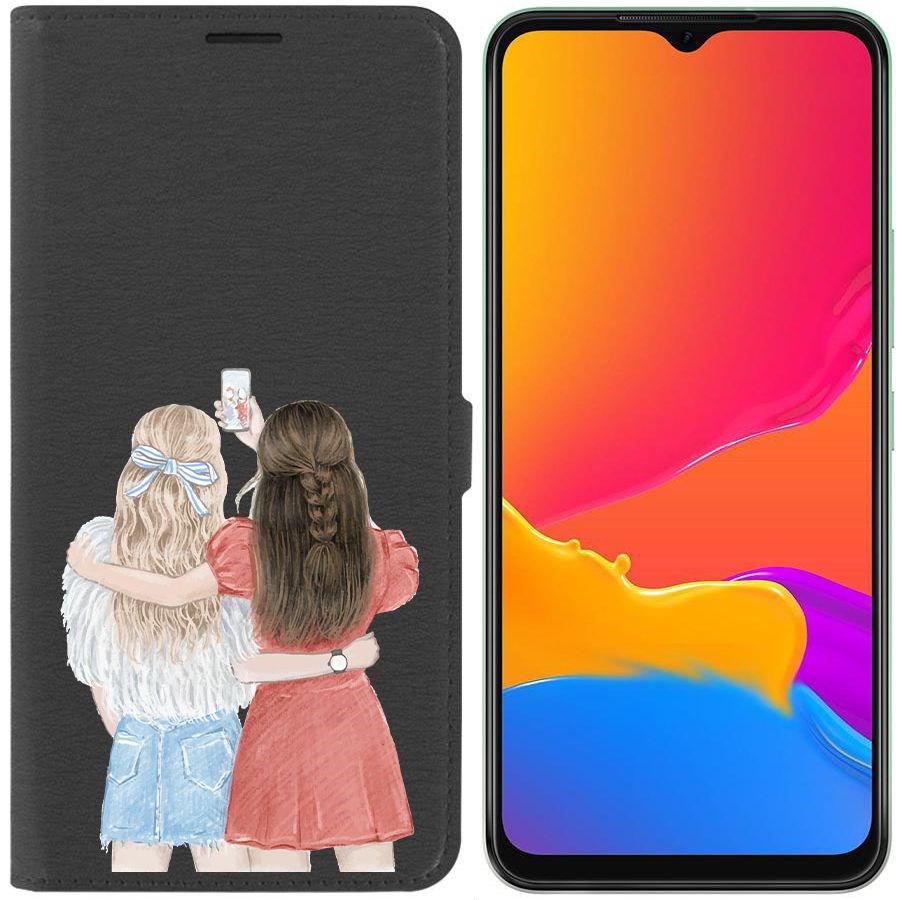 

Чехол-книжка Krutoff Eco Book для ITEL S18 Лучшие подруги (черный)