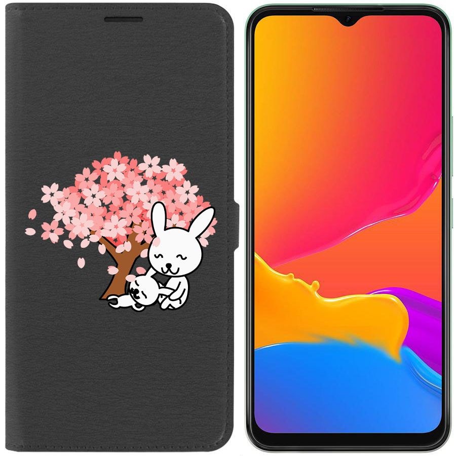 

Чехол-книжка Krutoff Eco Book для ITEL S18 Кролики (черный)