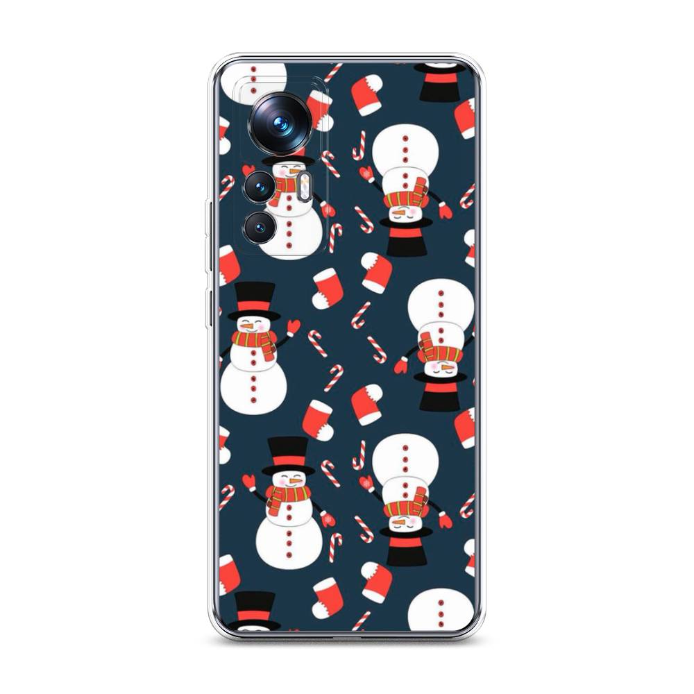 

Чехол на Xiaomi 12T Pro "Синие снеговики", Синий;белый;красный, 315750-5