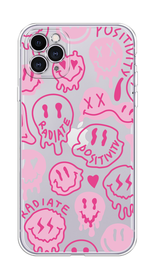 

Чехол на Apple iPhone 11 Pro Max "Галлюциногенные смайлики", 12250-1