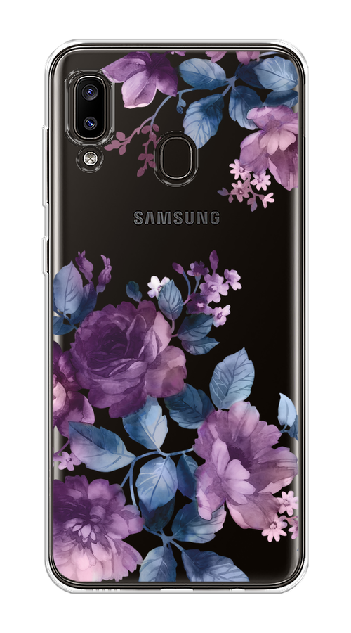 

Чехол на Samsung Galaxy A30/A20 "Purple Blossoms", Синий;фиолетовый, 27650-1