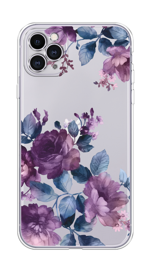 

Чехол на Apple iPhone 11 Pro Max "Purple Blossoms", Синий;фиолетовый, 12250-1