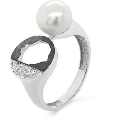 

Кольцо из белого золота с бриллиантом/жемчугом р. 16,5 Kabarovsky 11-11398-1589, 11-11398-1589