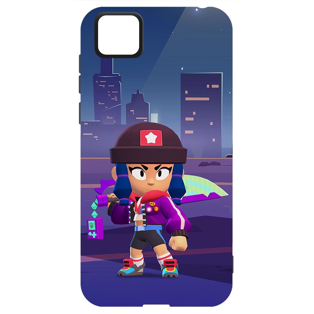 

Чехол-накладка Krutoff Софт Кейс Brawl Stars - Героиня Биби для Honor 9S/ Y5p черный
