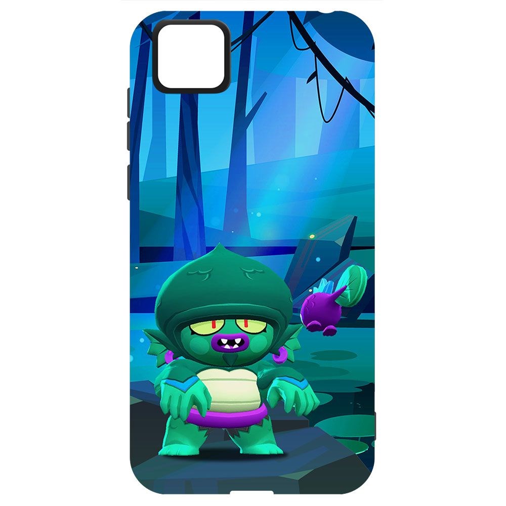 Чехол-накладка Krutoff Софт Кейс Brawl Stars - Болотный Джин для Honor 9S/ Y5p черный