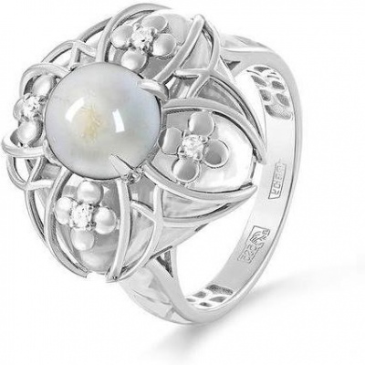 

Кольцо из белого золота с бриллиантом/агатом р. 17 Kabarovsky 11-11315-1710, 11-11315-1710