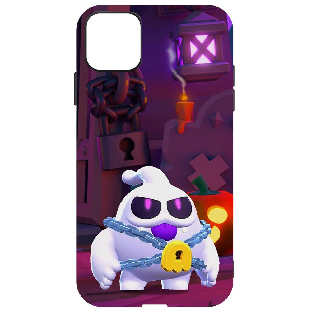 

Чехол-накладка Krutoff Софт Кейс Brawl Stars - Призрак Скуик для iPhone 11 черный