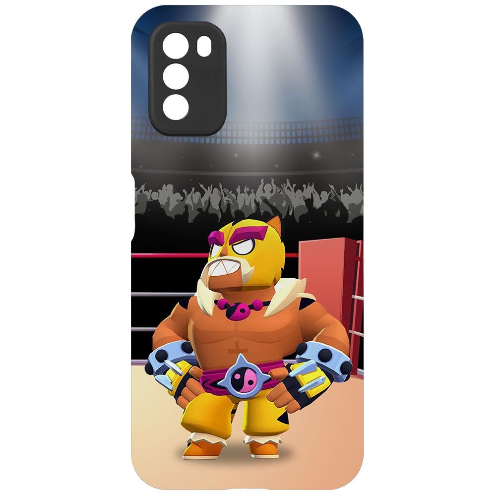

Чехол-накладка Krutoff Софт Кейс Brawl Stars - Эль Тигро для Xiaomi Poco M3 черный