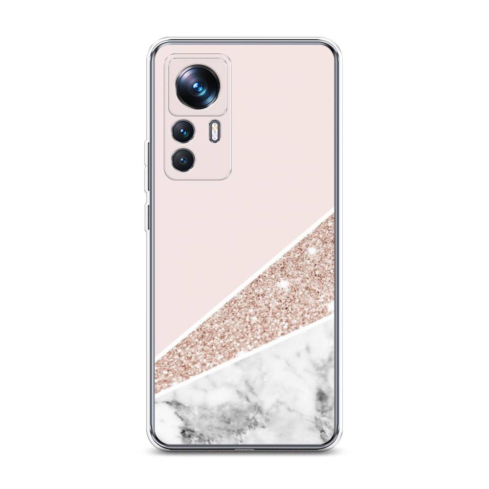 

Чехол на Xiaomi 12T Pro "Блестящий розовый мрамор", 315750-3