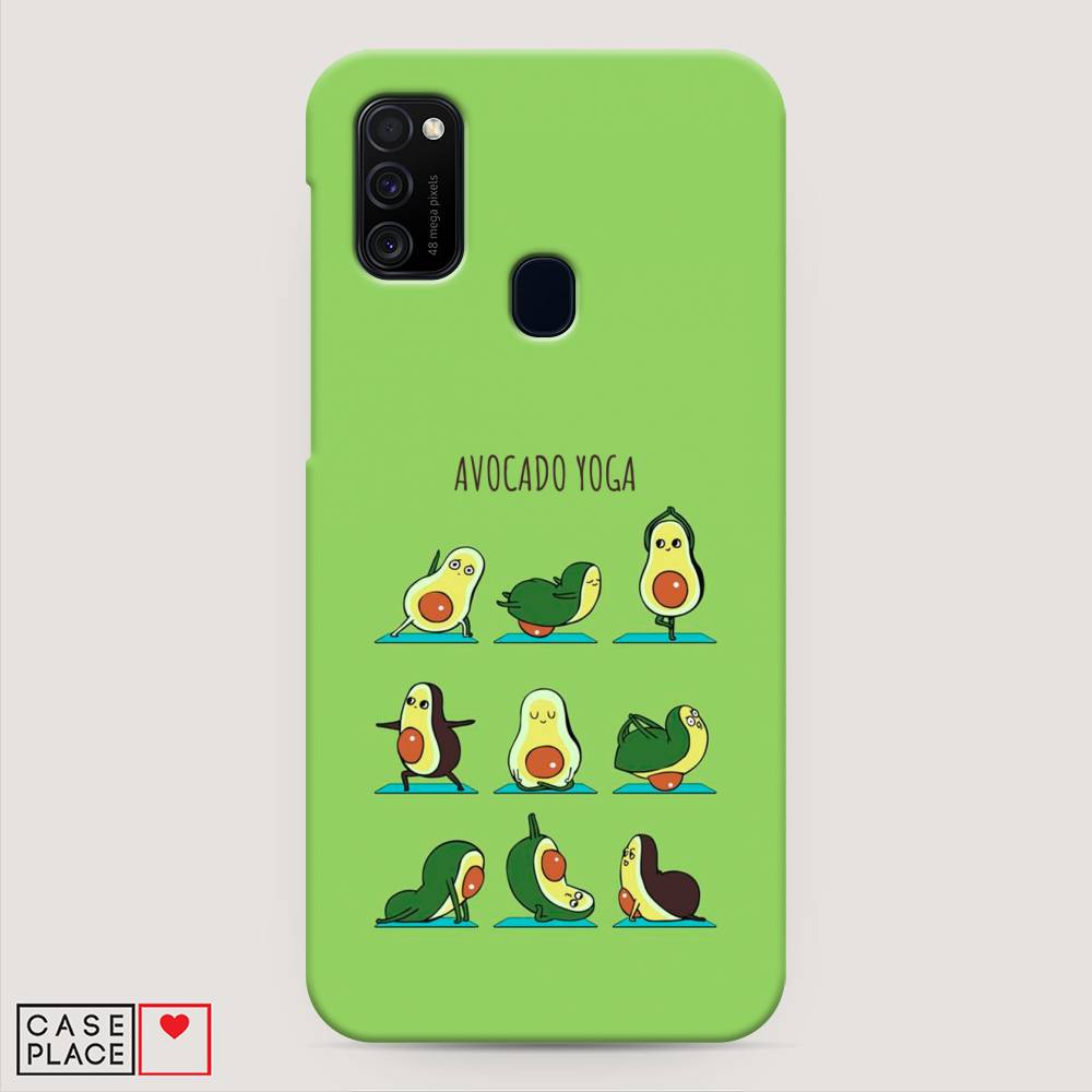 

Пластиковый чехол "Авокадо йога" на Samsung Galaxy M21, 29720-7
