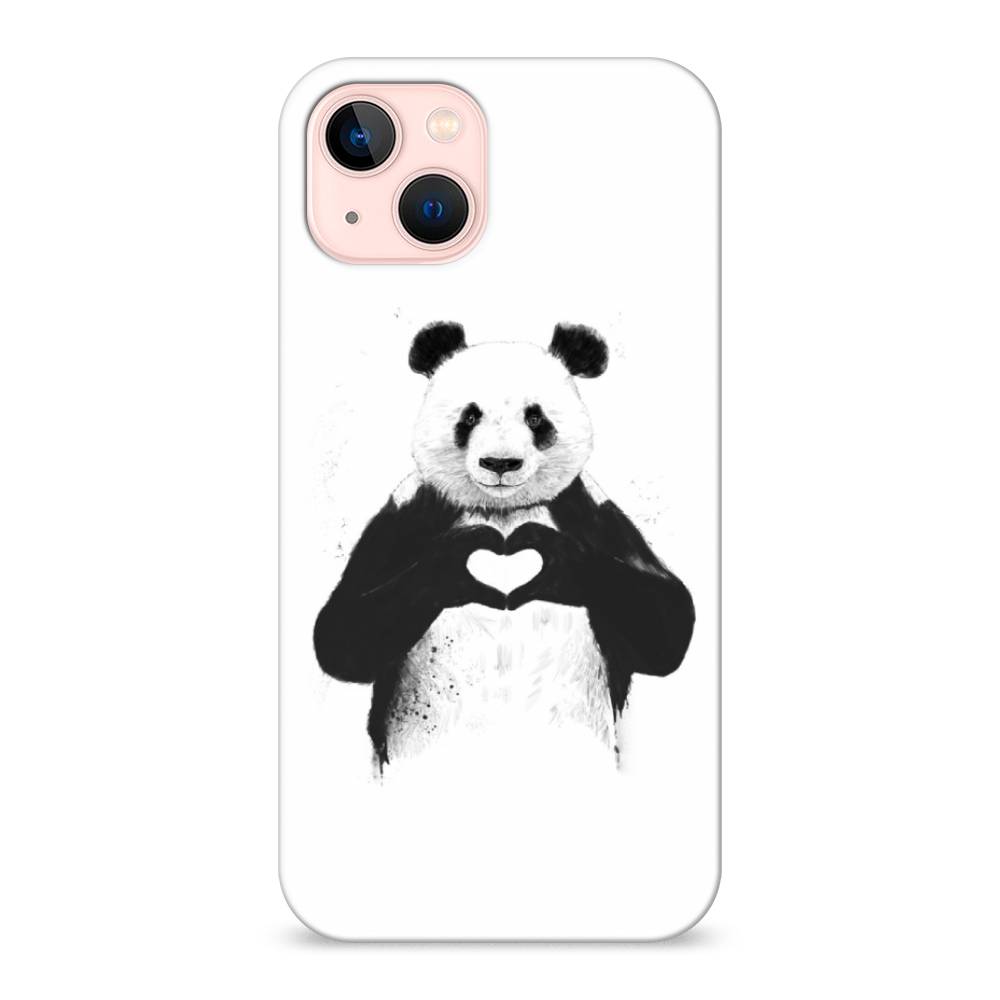 

Пластиковый чехол "Панда love" на Apple iPhone 13, 14220-7
