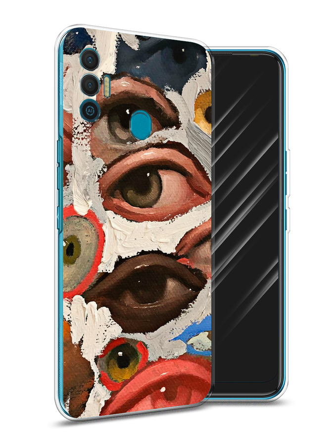 

Чехол Awog на Tecno Spark 7 "Глаза масляная живопись", Разноцветный, 301050-7