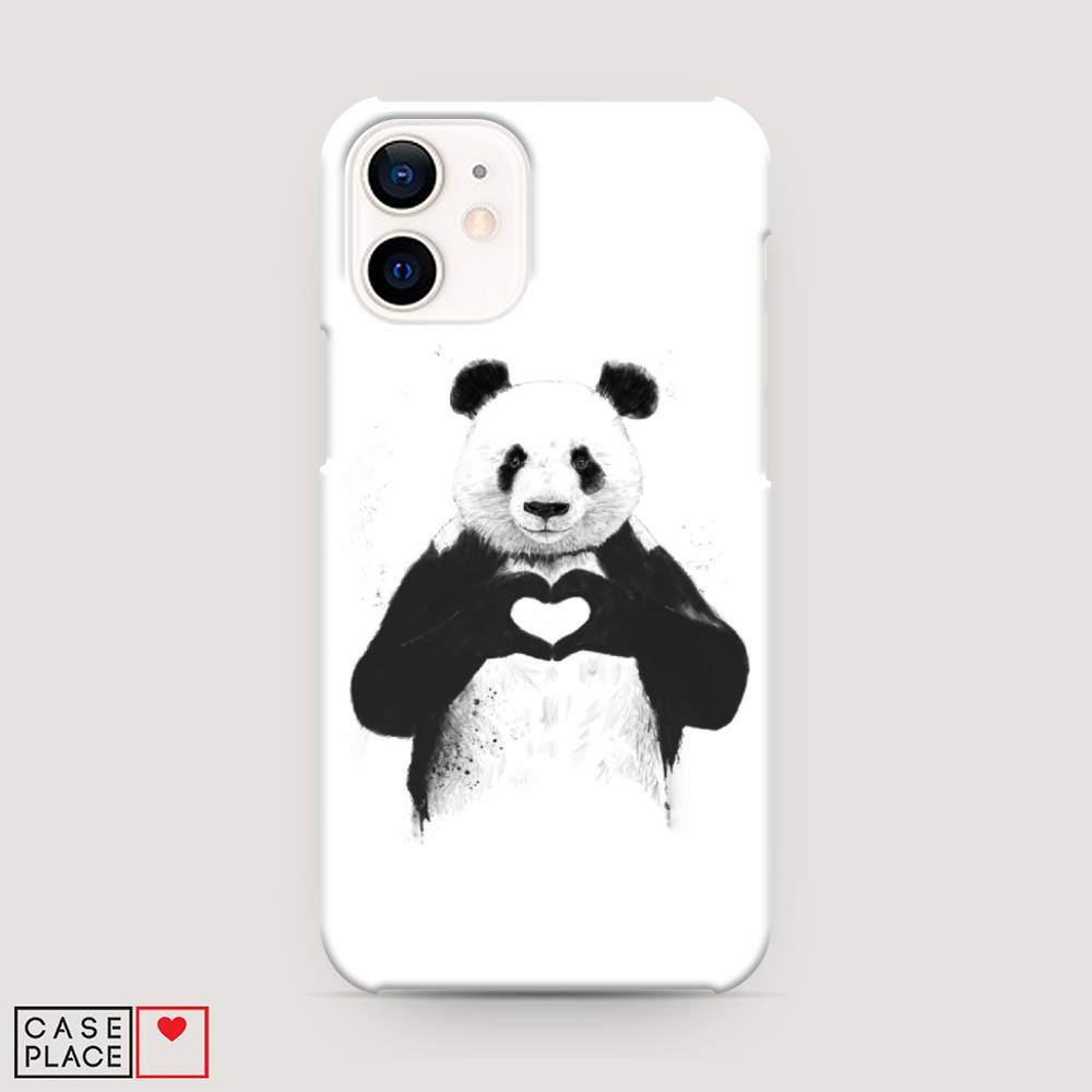 

Пластиковый чехол "Панда love" на Apple iPhone 12 mini, 12620-7