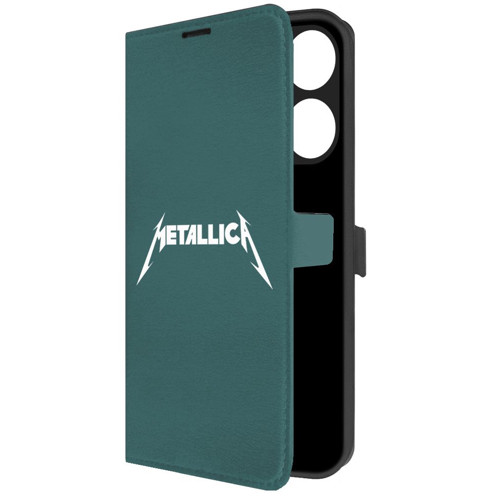 

Чехол-книжка Krutoff Eco Book для Tecno Spark Go 2023 Metallica зелёный опал, Зеленый