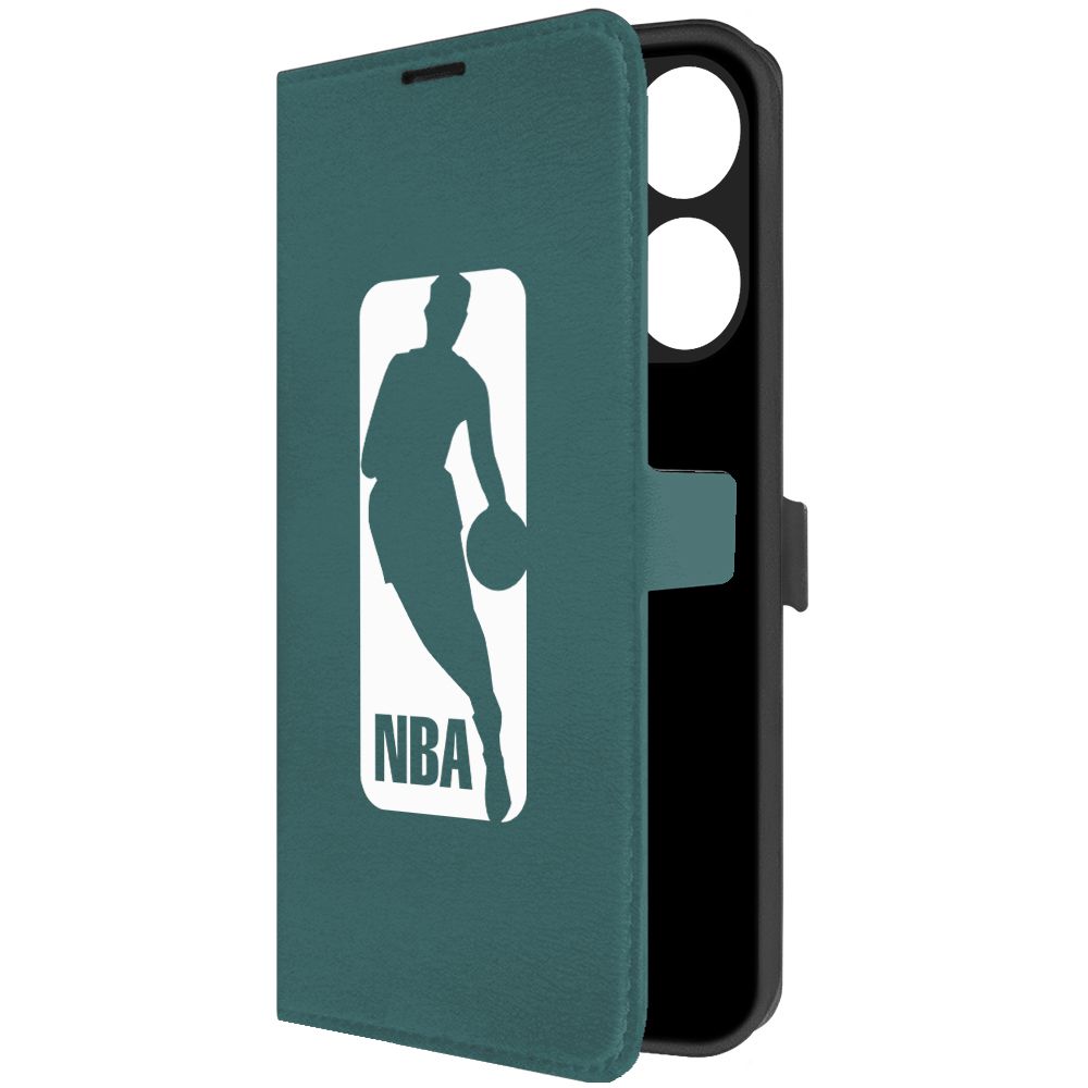 

Чехол-книжка Krutoff Eco Book для Tecno Spark Go 2023 NBA зелёный опал, Зеленый