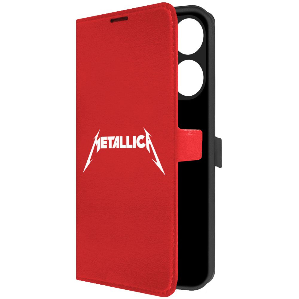 

Чехол-книжка Krutoff Eco Book для Tecno Spark Go 2023 Metallica красный