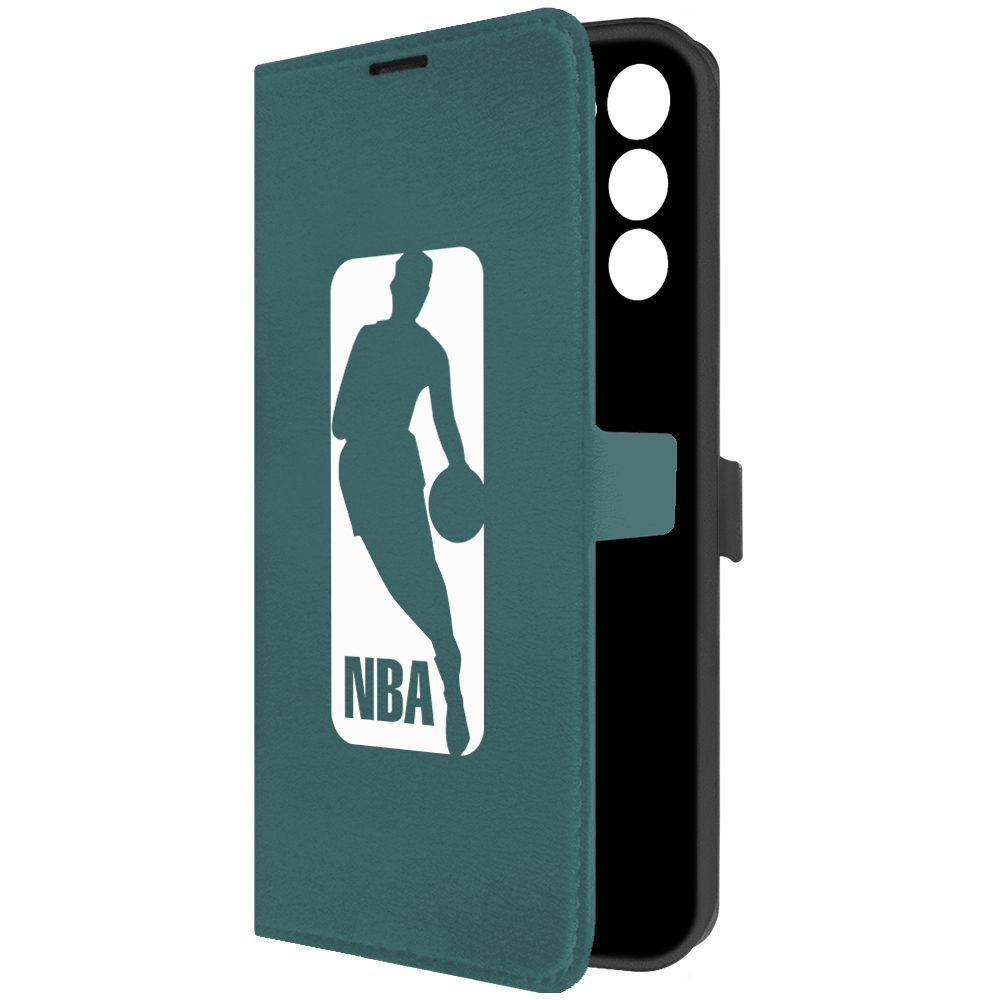 

Чехол-книжка Krutoff Eco Book для Tecno Spark Go 2022 NBA зелёный опал, Зеленый