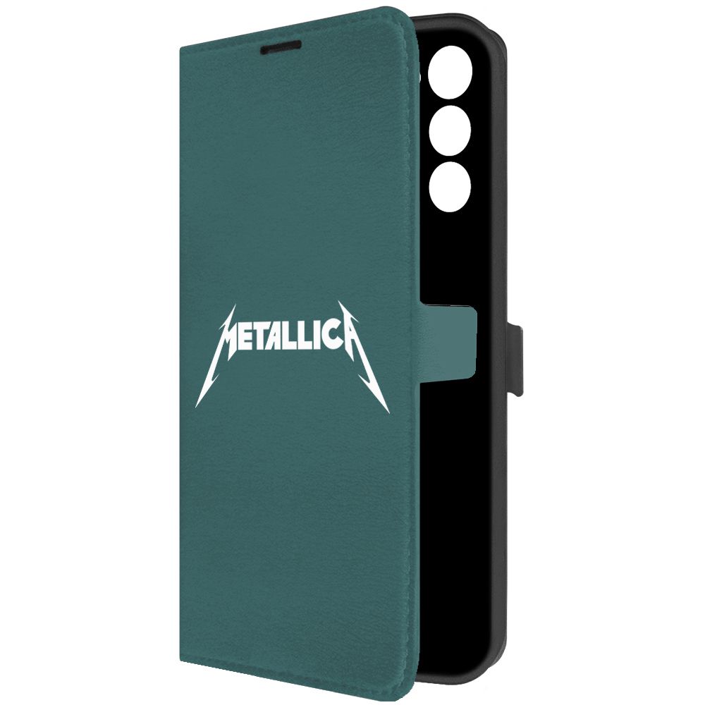

Чехол-книжка Krutoff Eco Book для TECNO Spark 8C Metallica (Металлика) (зелёный опал), Зеленый