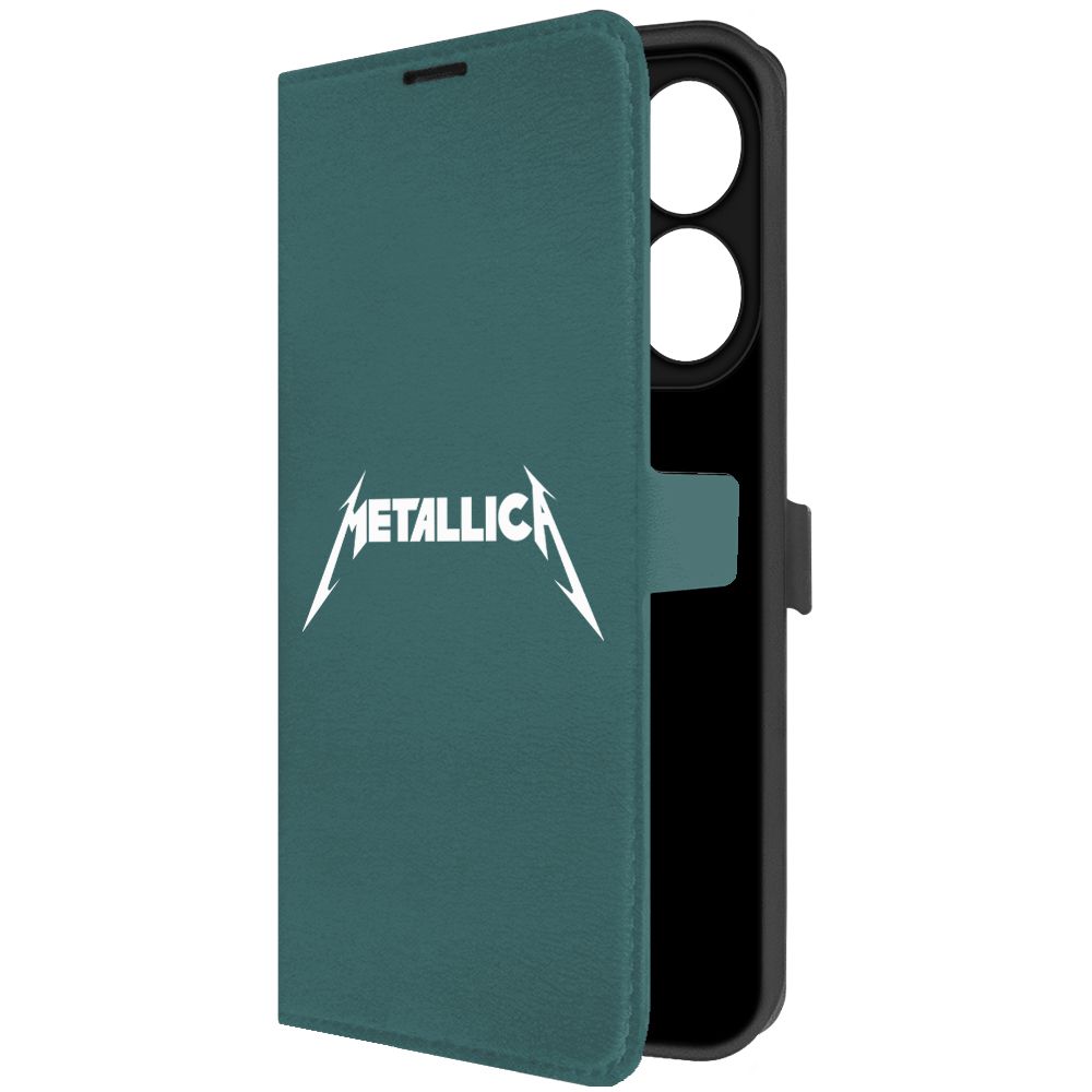 

Чехол-книжка Krutoff Eco Book для Tecno Spark 20 Metallica зелёный опал, Зеленый