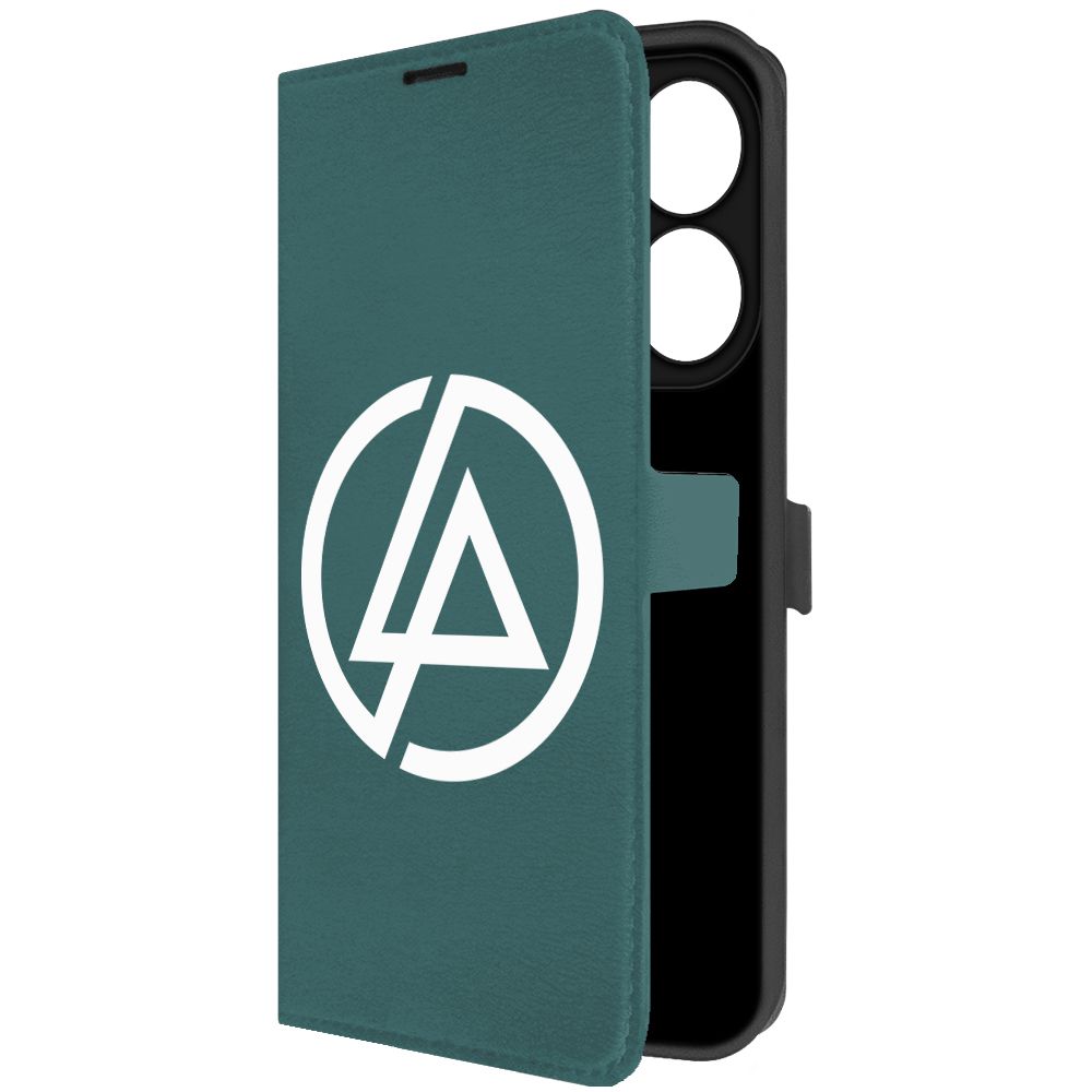 

Чехол-книжка Krutoff Eco Book для TECNO Spark 20 Linkin Park (Линкин Парк) (зелёный опал), Зеленый