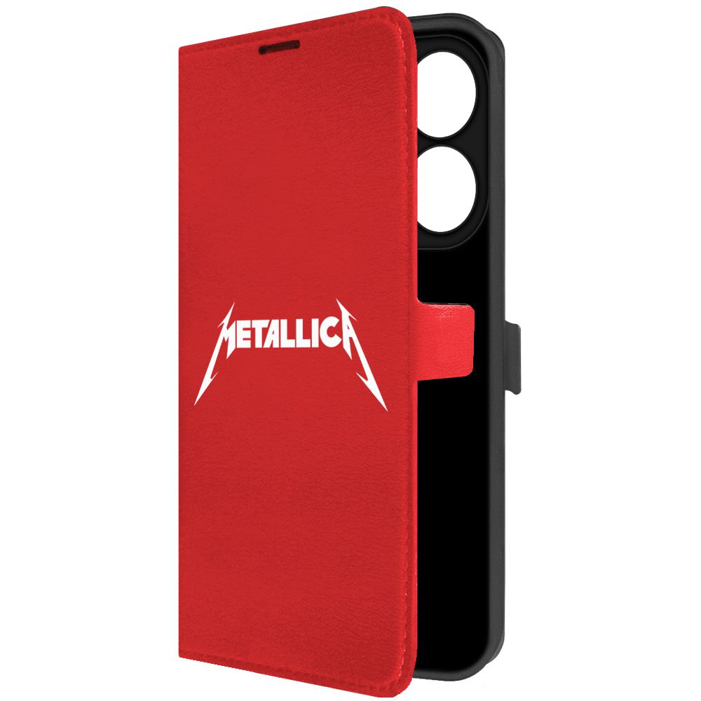 

Чехол-книжка Krutoff Eco Book для Tecno Spark 20 Metallica красный