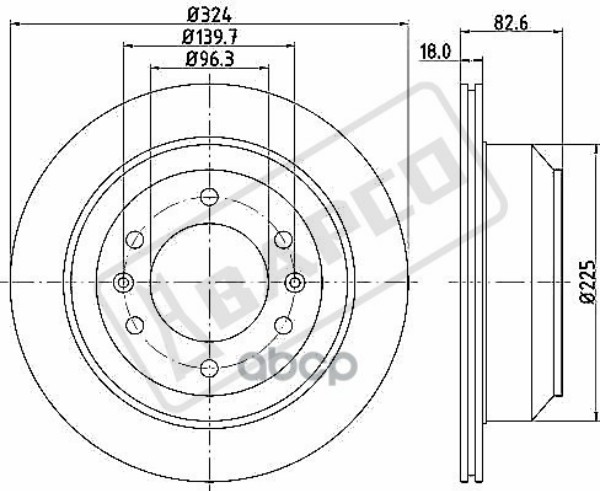 

Диск Тормозной Задний Вентилируемый BAPCO арт. BD0557