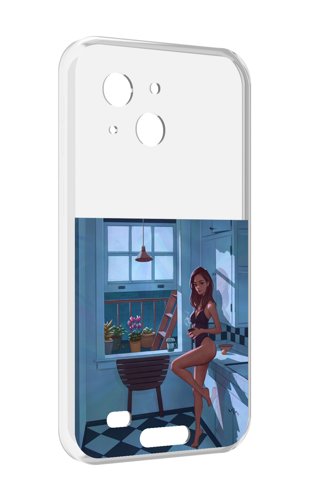 

Чехол MyPads девушка-на-кухне для Oukitel WP20 / WP20 Pro, Прозрачный, Tocco
