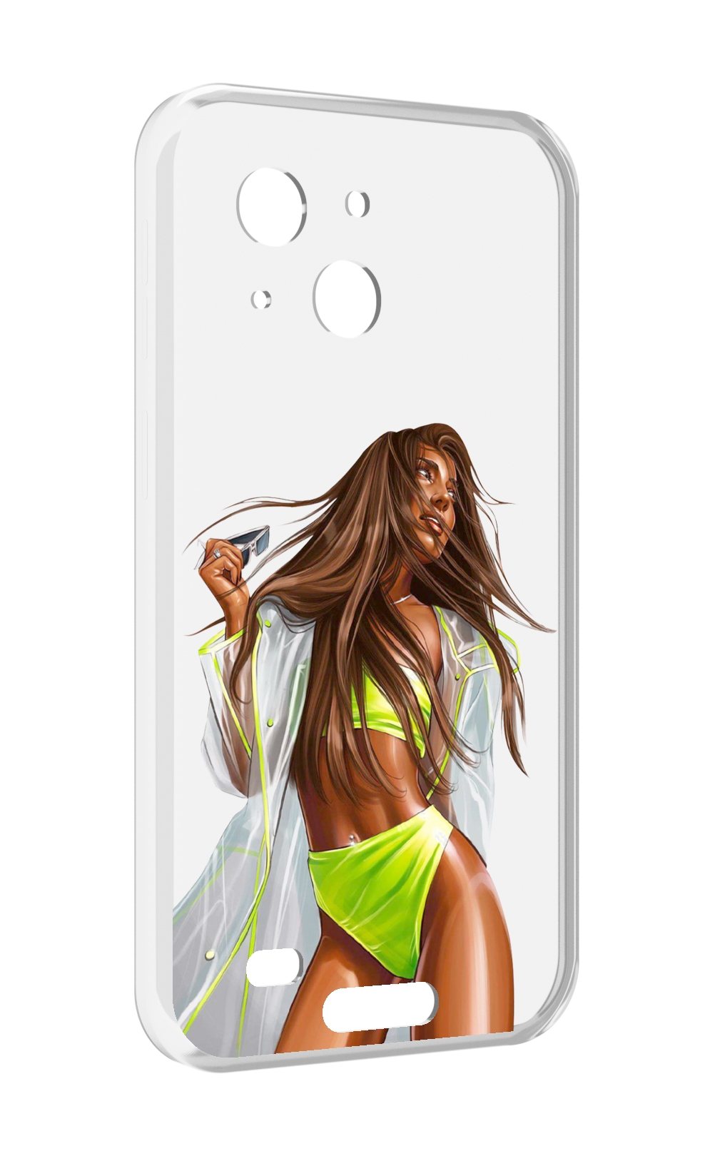 

Чехол MyPads девушка-модель-мулатка для Oukitel WP20 / WP20 Pro, Прозрачный, Tocco