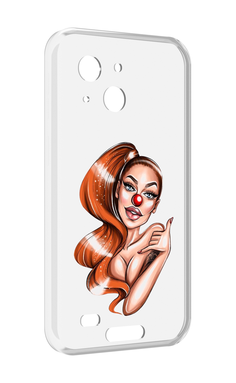 

Чехол MyPads девушка-клоун для Oukitel WP20 / WP20 Pro, Прозрачный, Tocco