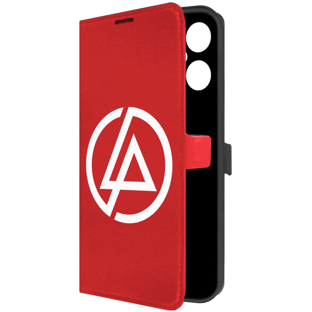 

Чехол-книжка Krutoff Eco Book для Tecno Pova Neo 3 Linkin Park красный