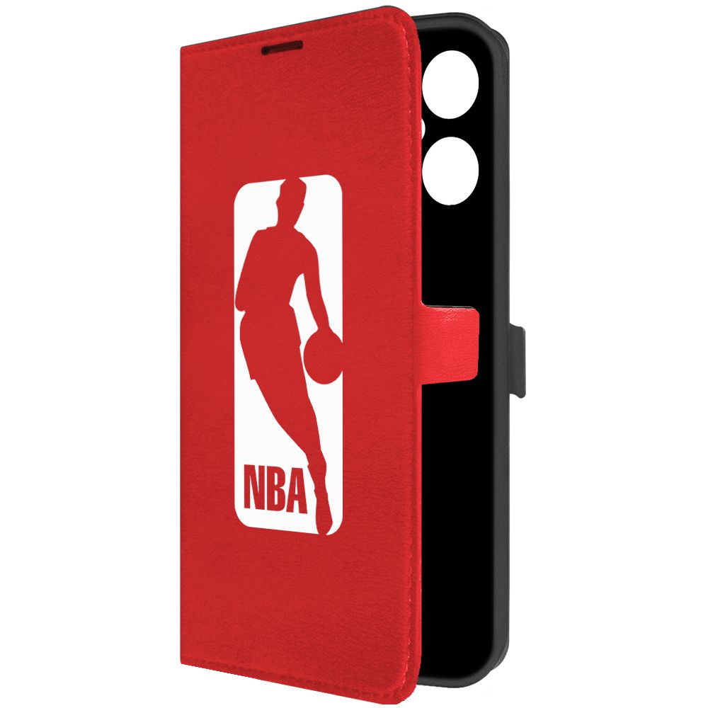

Чехол-книжка Krutoff Eco Book для Tecno Pova Neo 3 NBA красный