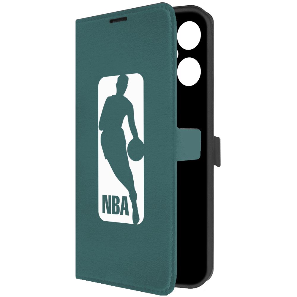 

Чехол-книжка Krutoff Eco Book для Tecno Pova Neo 3 NBA зелёный опал, Зеленый