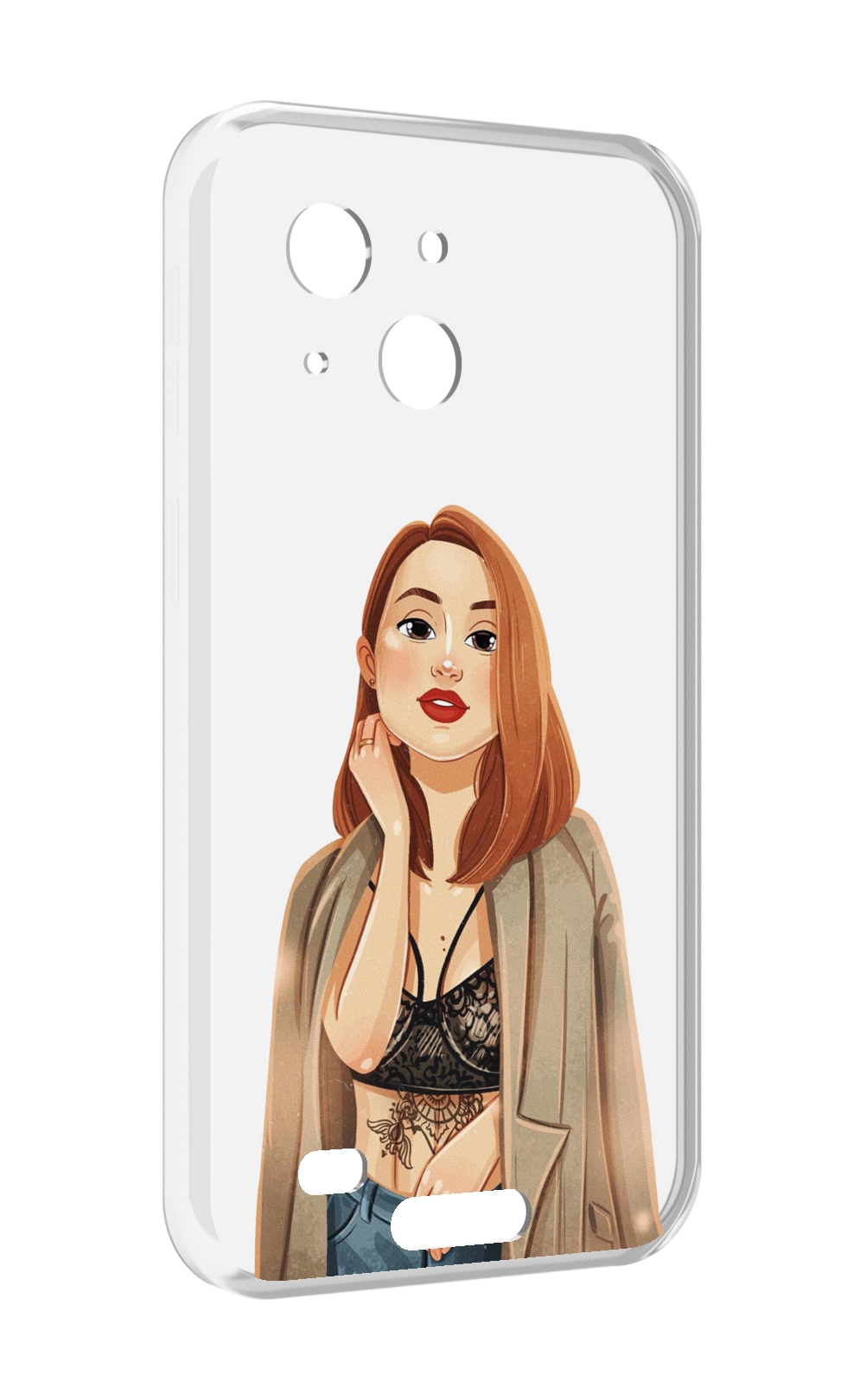 

Чехол MyPads девушка-в-кружевном-2 для Oukitel WP20 / WP20 Pro, Прозрачный, Tocco