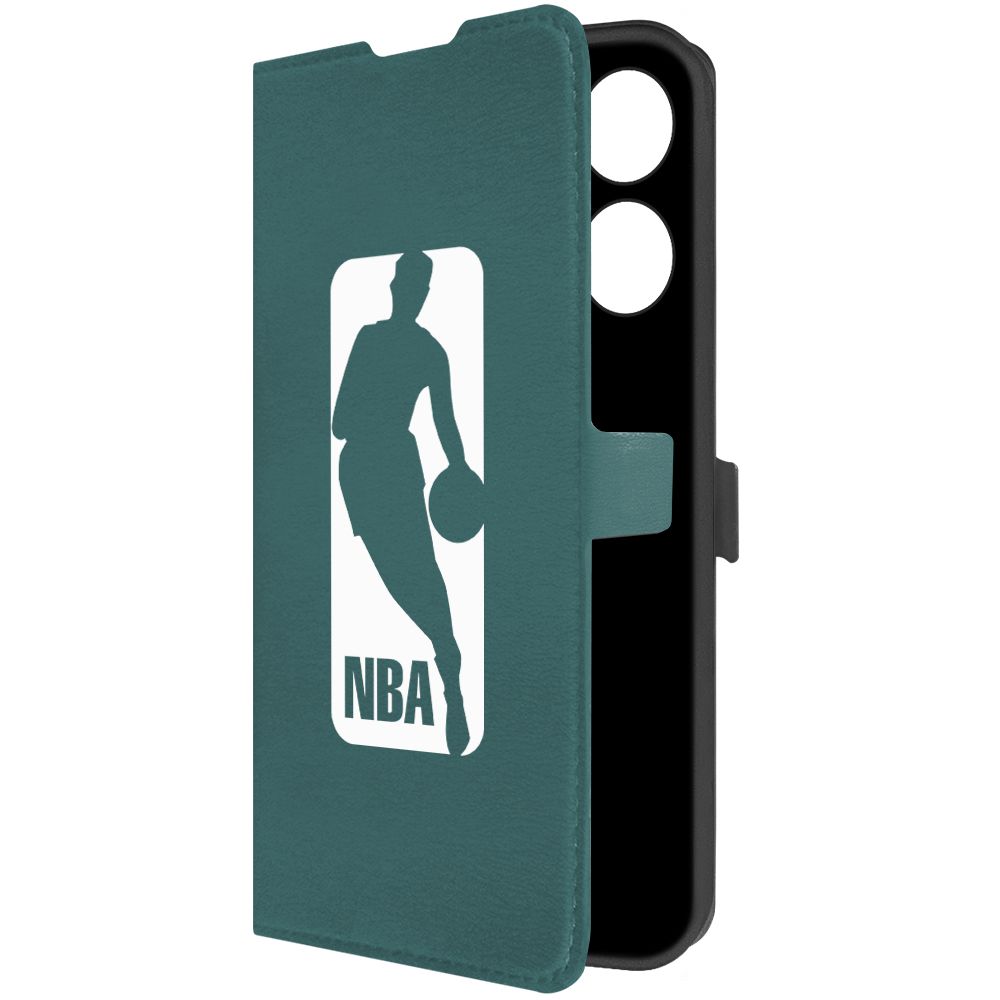 

Чехол-книжка Krutoff Eco Book для Tecno Pova 5 NBA зелёный опал, Зеленый