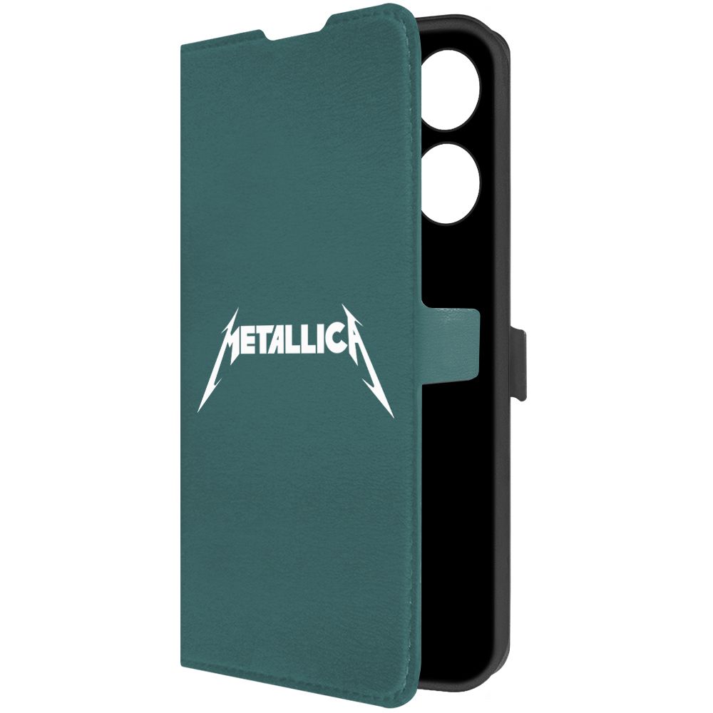 

Чехол-книжка Krutoff Eco Book для Tecno Pova 5 Metallica зелёный опал, Зеленый