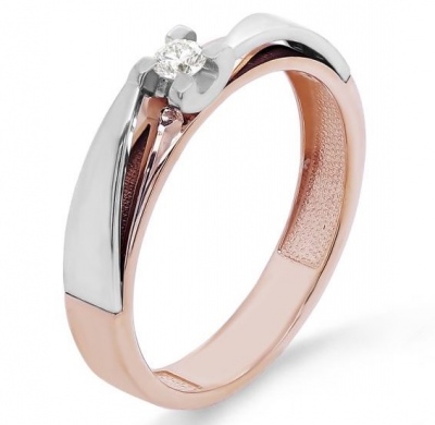 

Кольцо из красного золота с бриллиантом р. 17,5 Kabarovsky 1-0539-1000, 1-0539-1000