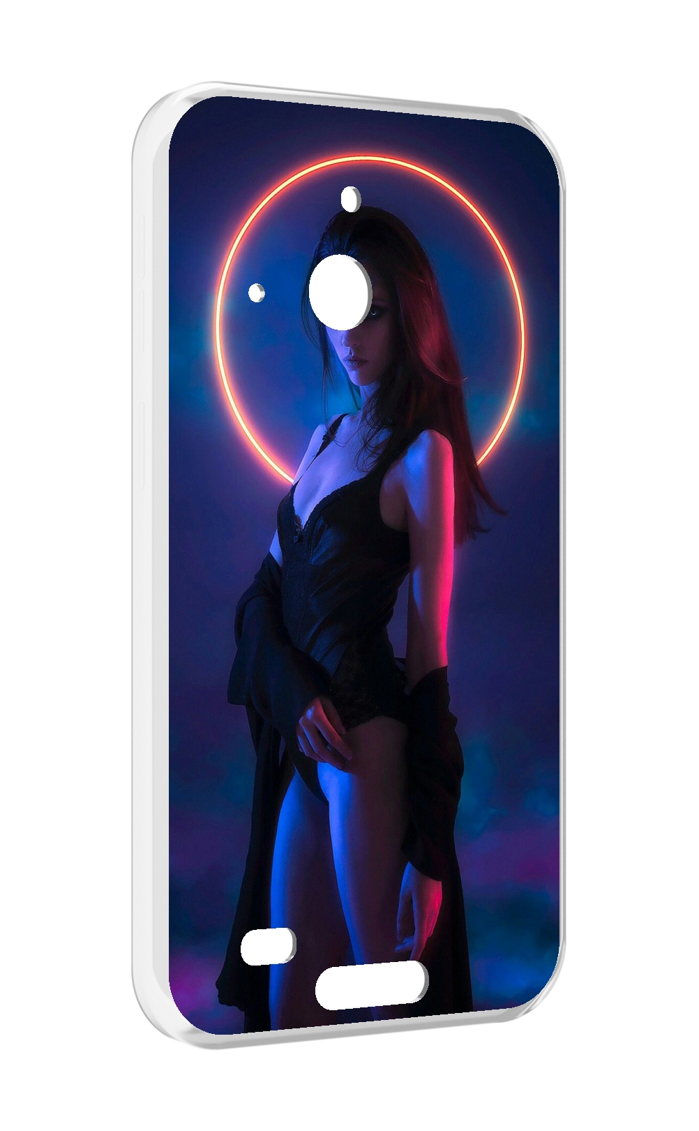 

Чехол MyPads девушка с неоновым кругом женский для Oukitel WP20 / WP20 Pro, Прозрачный, Tocco