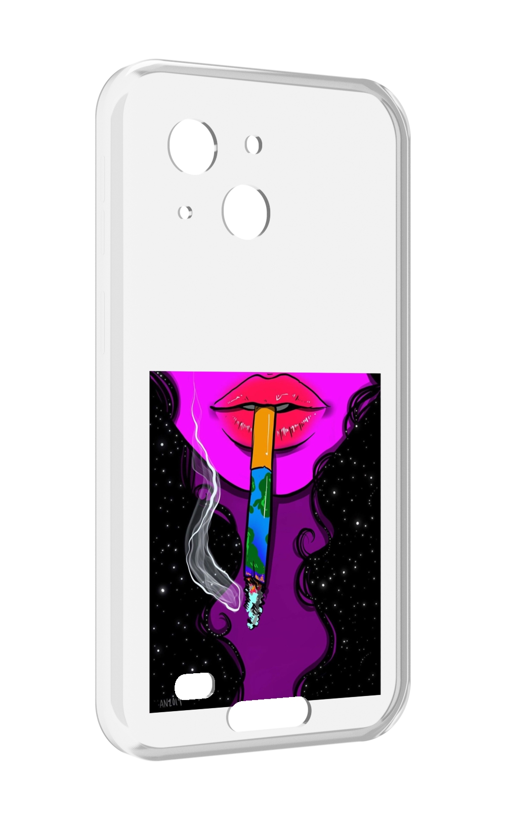 

Чехол MyPads девушка курит землю женский для Oukitel WP20 / WP20 Pro, Прозрачный, Tocco