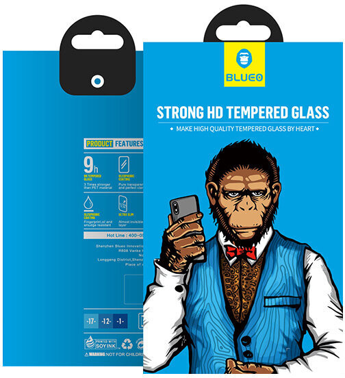 Защитное стекло Blueo 2.5D Silk full cover для Honor 9S/Huawei Y5p с черной рамкой (WB-9S)