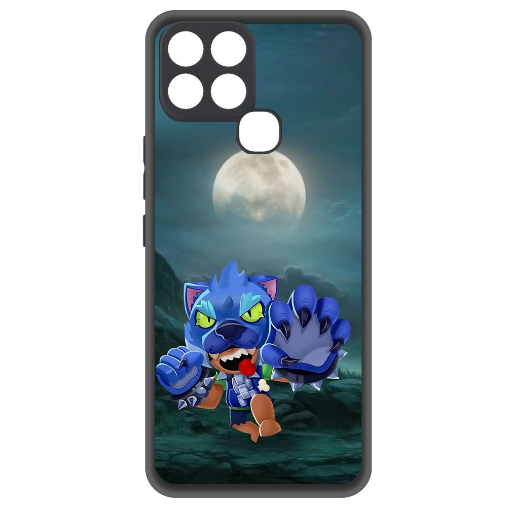 фото Чехол-накладка krutoff софт кейс brawl stars - оборотень леон для infinix smart 6 черный