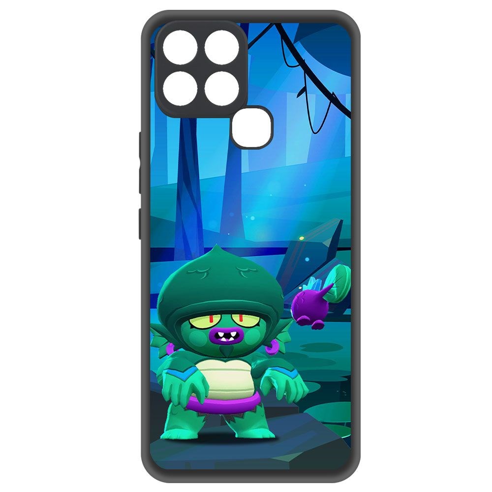 

Чехол-накладка Krutoff Софт Кейс Brawl Stars - Болотный Джин для INFINIX Smart 6 черный