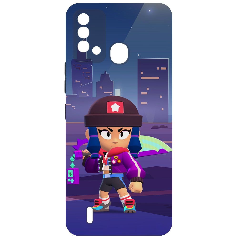 

Чехол-накладка Krutoff Софт Кейс Brawl Stars - Героиня Биби для ITEL Vision 2S черный