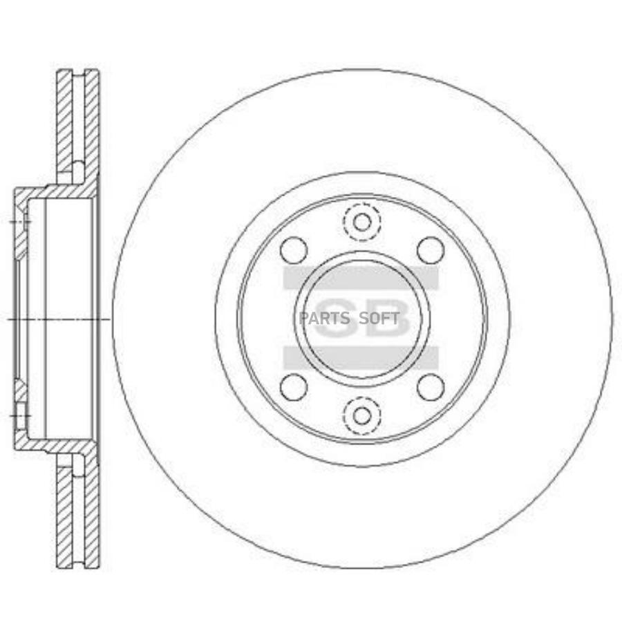 

Диск Тормозной, Передний Sangsin brake арт. SD3069