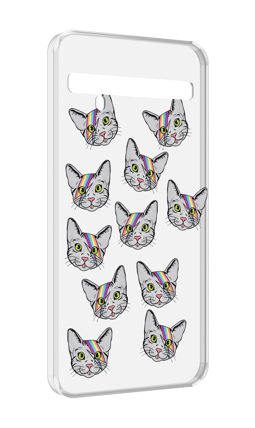 

Чехол MyPads кот-с-молнией-на-лбу для TCL 10 Pro / TCL 10 + Plus, Прозрачный, Tocco