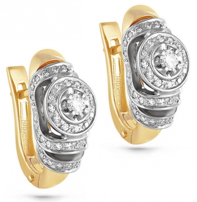 

Серьги из желтого золота с бриллиантом Kabarovsky 12-2428-1000, 12-2428-1000